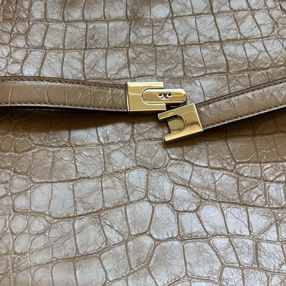 Small Lee Radziwill Embossed Leather Double Bag
Brown Shale - Picture 4 of 12